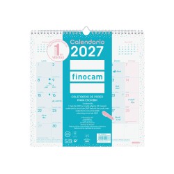 CALENDARIO PARED 30x30 CHIC 2027 TURQUESA