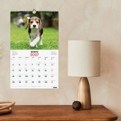 CALENDARIO PARED ESCRIBIR 25X40 2027 CACHORROS