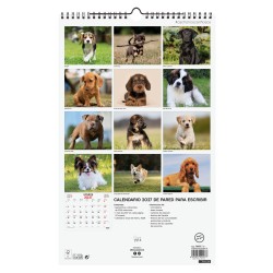 CALENDARIO PARED ESCRIBIR 25X40 2027 CACHORROS