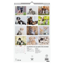 CALENDARIO PARED ESCRIBIR 25X40 2027 PERROS Y GATOS