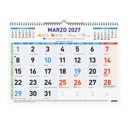 CALENDARIO PARED COLOR MIXTO L 43X31 2027