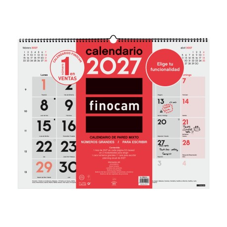 CALENDARIO PARED MIXTO XL...