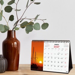 CALENDARIO SOBREMESA ESCRIBIR 210X150 2027 ATARDECERES
