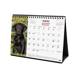 CALENDARIO SOBREMESA ESCRIBIR 210X150 2027 CACHORROS