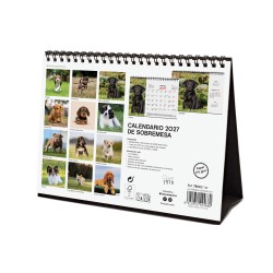 CALENDARIO SOBREMESA ESCRIBIR 210X150 2027 CACHORROS