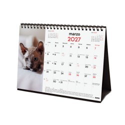 CALENDARIO SOBREMESA ESCRIBIR 210X150 2027 GATITOS
