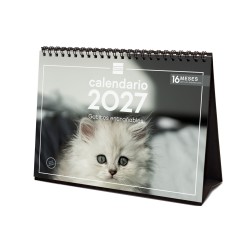 CALENDARIO SOBREMESA ESCRIBIR 210X150 2027 GATITOS
