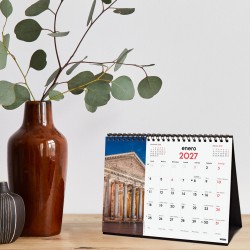 CALENDARIO SOBREMESA ESCRIBIR 210X150 2027 MARAVILLAS DEL MUNDO