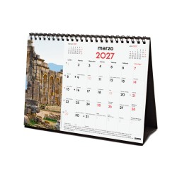 CALENDARIO SOBREMESA ESCRIBIR 210X150 2027 MARAVILLAS DEL MUNDO