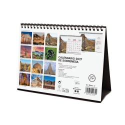 CALENDARIO SOBREMESA ESCRIBIR 210X150 2027 MARAVILLAS DEL MUNDO