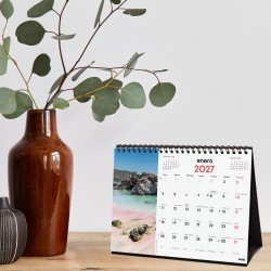 CALENDARIO SOBREMESA ESCRIBIR 210X150 2027 PAISAJES PARADISÍACOS