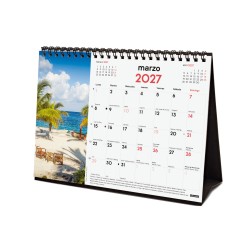 CALENDARIO SOBREMESA ESCRIBIR 210X150 2027 PAISAJES PARADISÍACOS