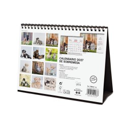 CALENDARIO SOBREMESA ESCRIBIR 210X150 2027 PERROS Y GATOS
