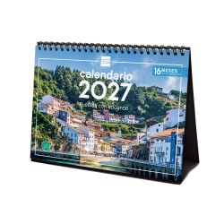 CALENDARIO SOBREMESA ESCRIBIR 210X150 2027 PUEBLOS CON ENCANTO