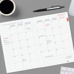 PLANIFICADOR AGENDA MES VISTA Y11 165X240 2027 GRIS