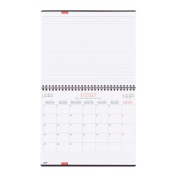 PLANIFICADOR MES VISTA+NOTAS 2027 GRIS INT.