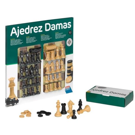 AJEDREZ y DAMAS 40cm CON...