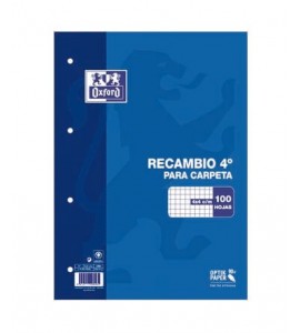 RECAMBIO A5 OXFORD 100H 4X4 90GR