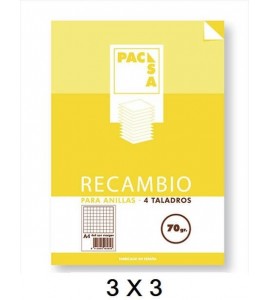 RECAMBIO A4 100H 3X3 70GR P/5