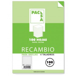 RECAMBIO A4 100H CUADRO 100GR