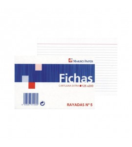 FICHAS RAYADAS MAKRO PAPER 160X220 Nº5