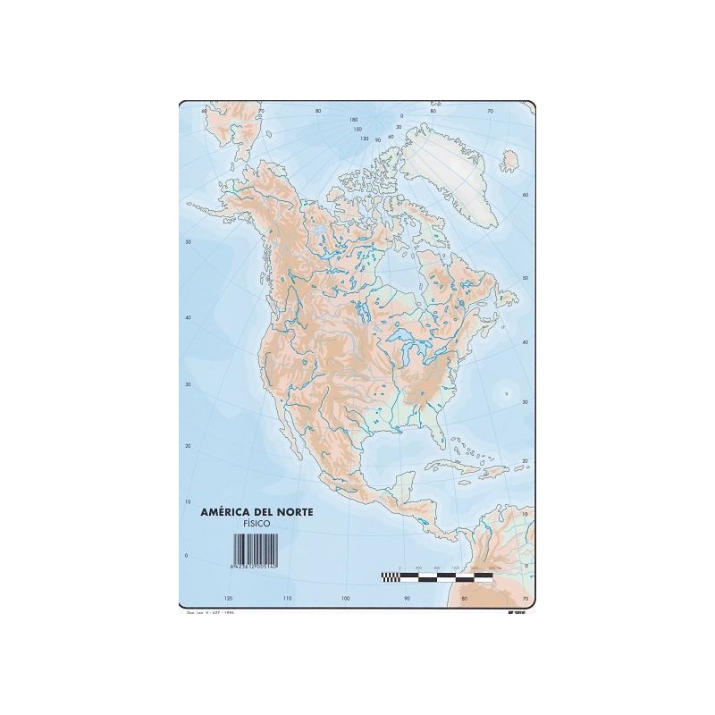 Mapas América del Norte Físico