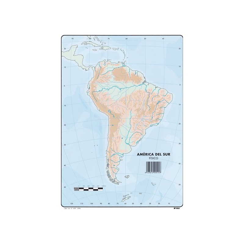 Mapas America del Sur Fisico