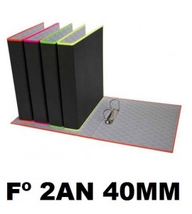 CARPETA CARTÓN FOLIO 2 ANILLAS 40 MM FLUOR