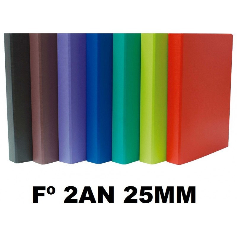 CARPETA CARTÓN FOLIO PLUS 2 ANILLAS 25 MM AZUL