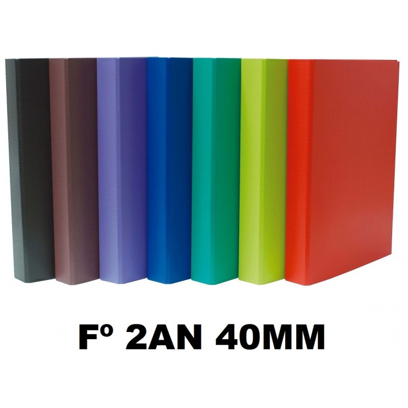 CARPETA CARTÓN FOLIO PLUS 2 ANILLAS 40 MM AZUL