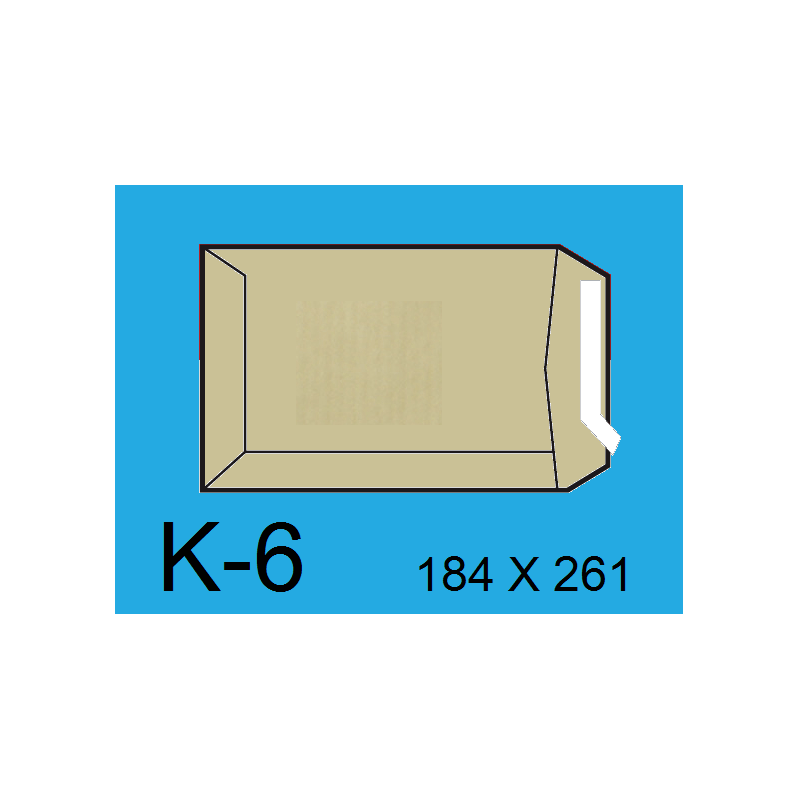 BOLSA 184X261 K-6 KRAFT C/250