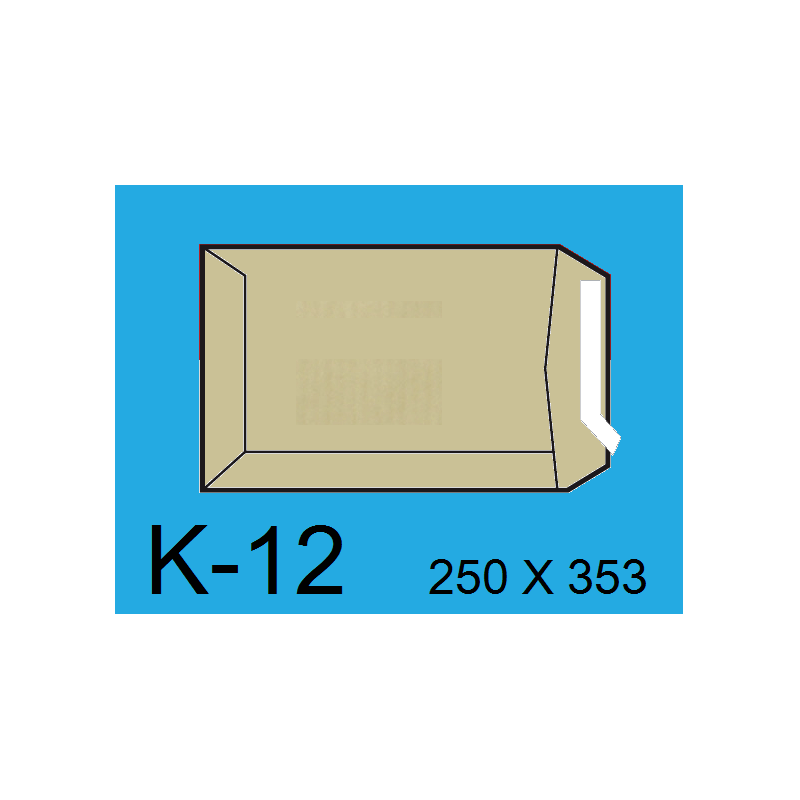 BOLSA 250X353 K-12 KRAFT C/250